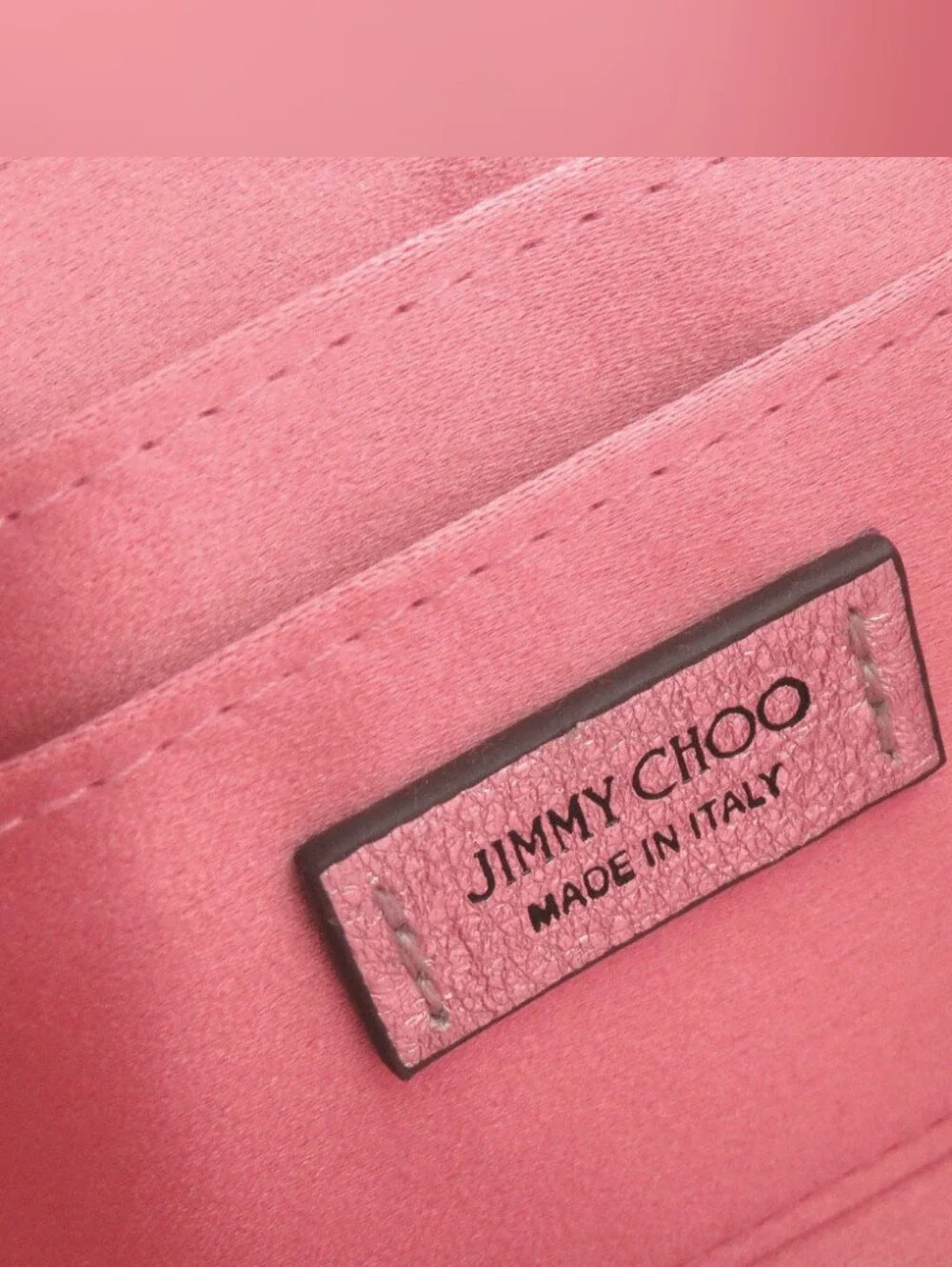 EUC Jimmy Choo Silver Sequin Crossbody with Pink Logo!